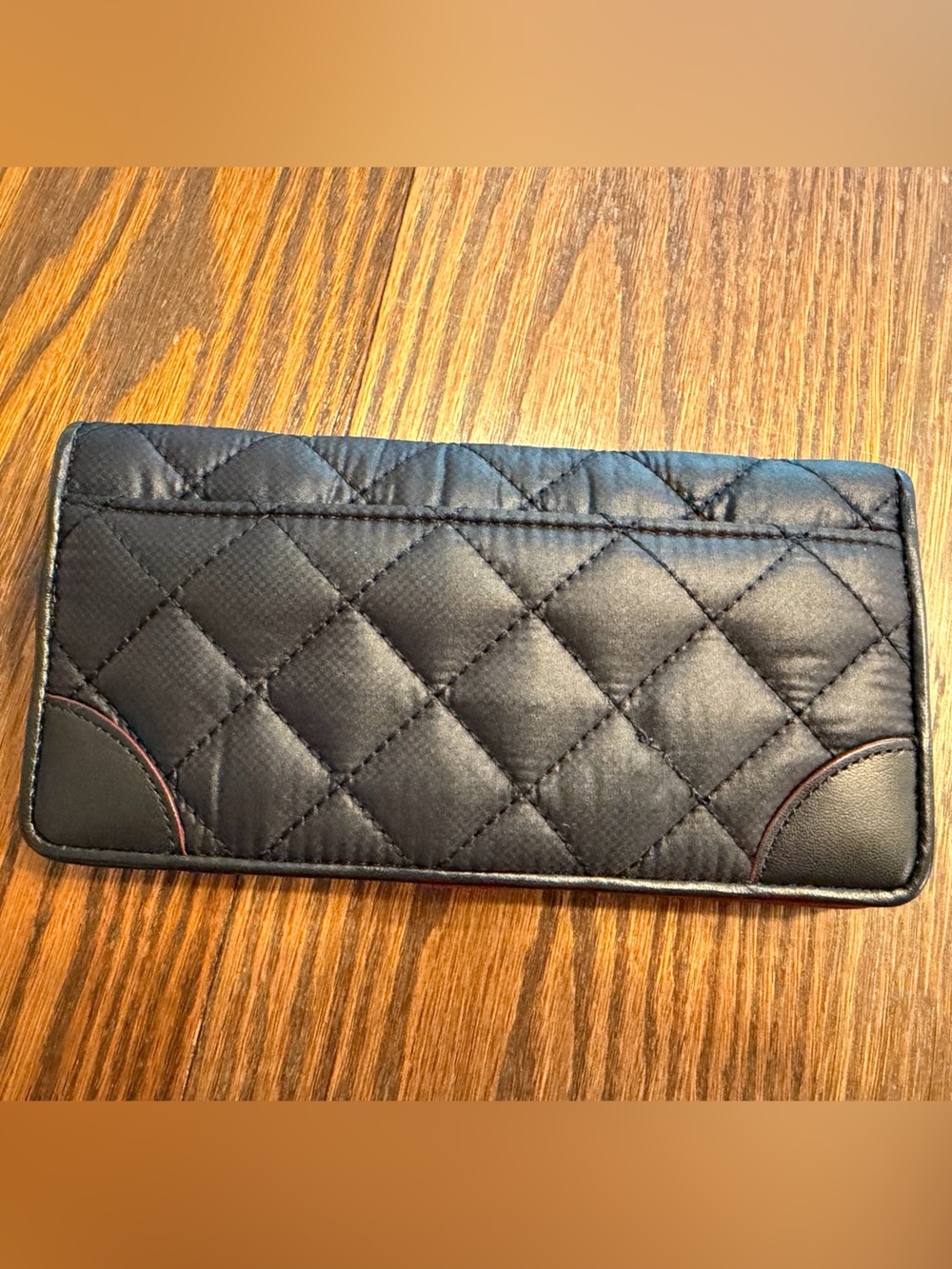 MZ Wallace Quilted Black Wallet with Exterior Flap Pocket - Picture 2 of 5